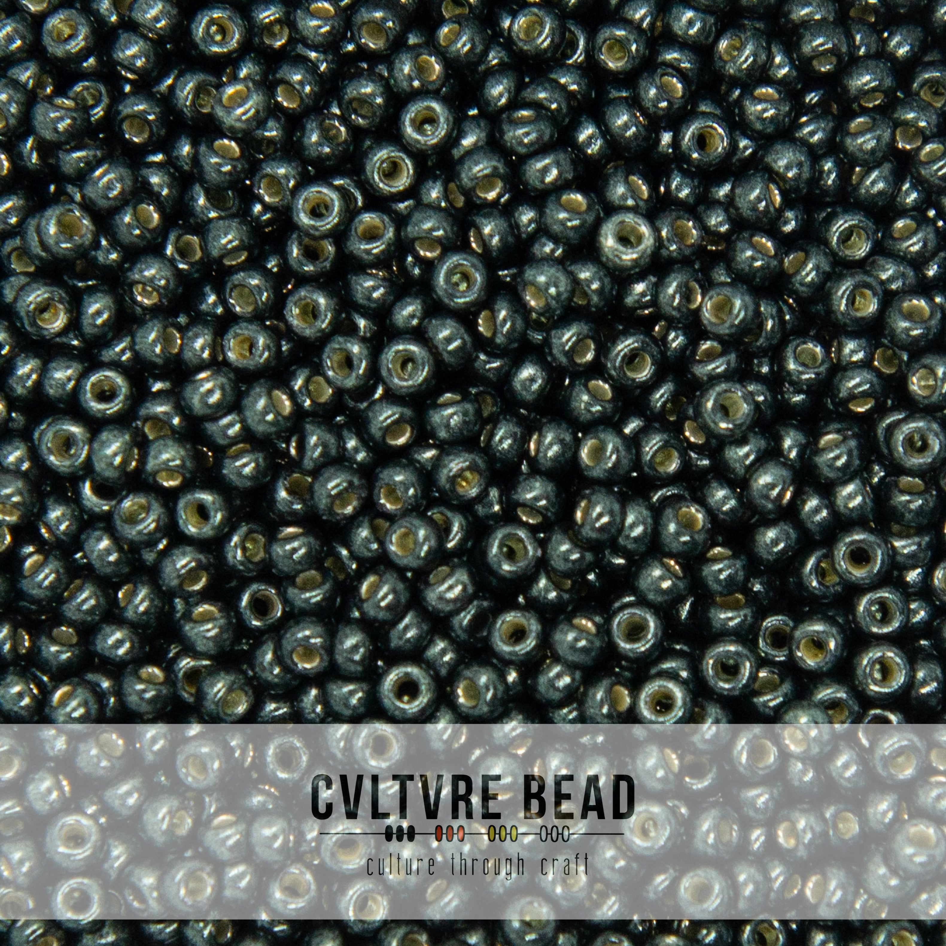 11/0 Duracoat Galv. Black Moss  - 23g - Miyuki Seed Bead